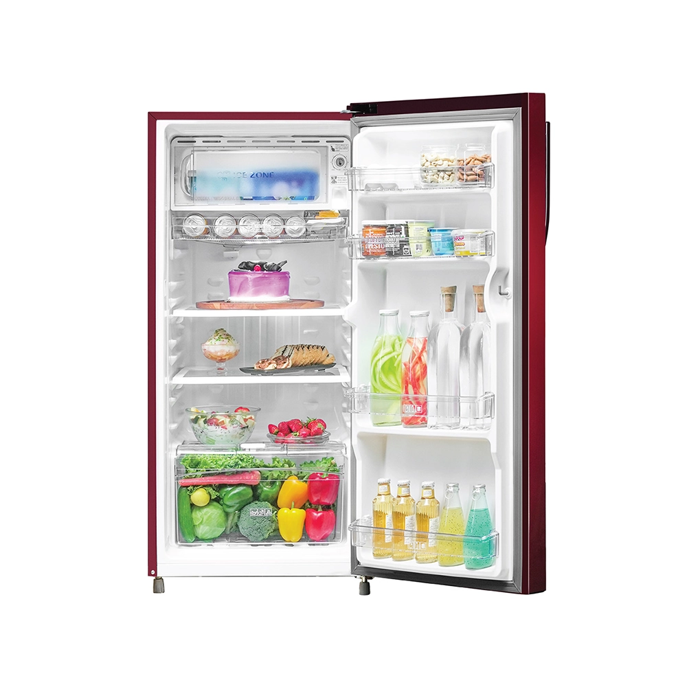 Haier 190L 2 Star Red Viola Single Door Refrigerator